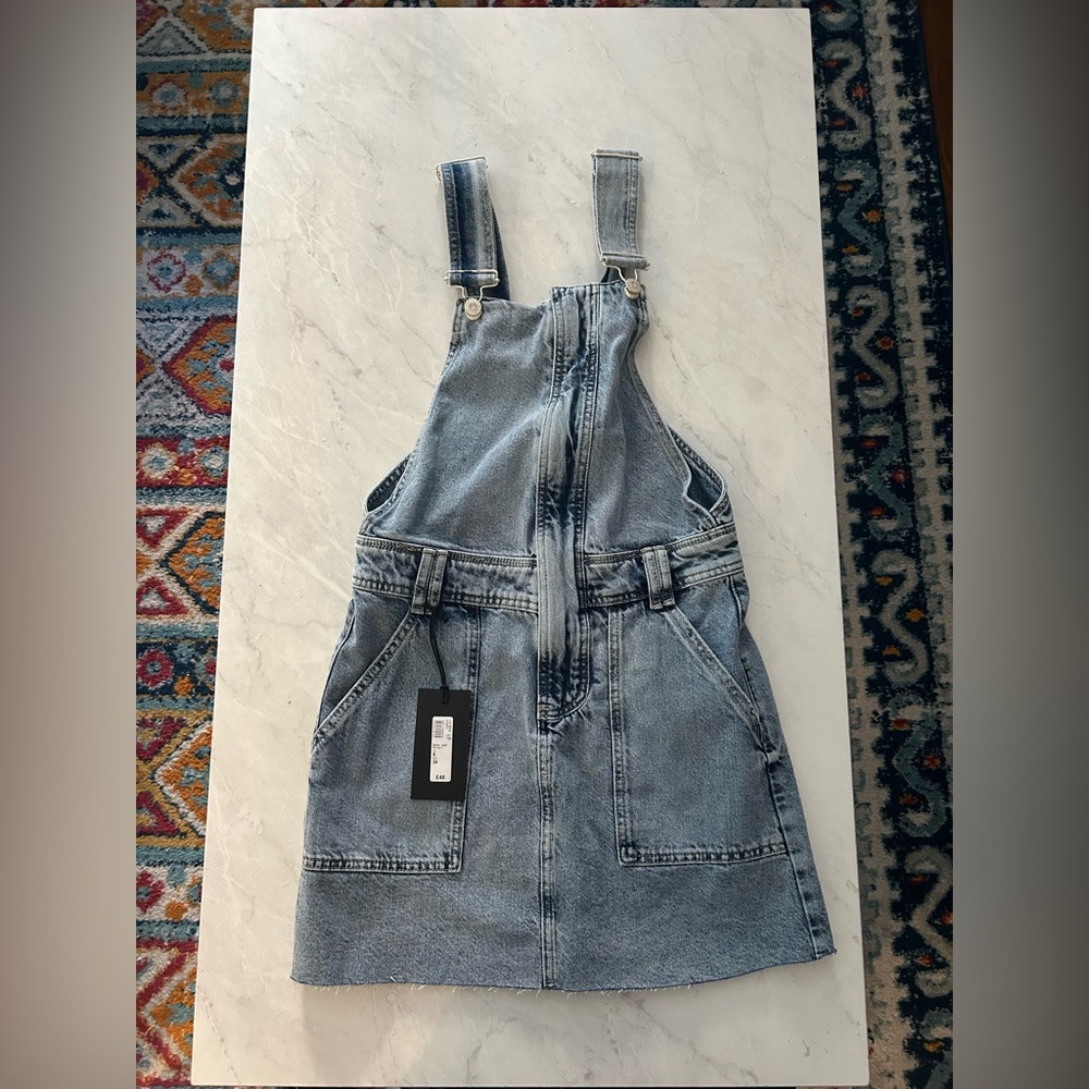 Brand new- denim River Island overall skirt